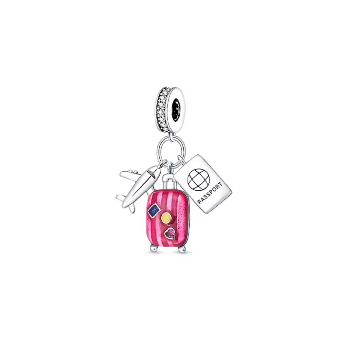 Charm Mala de viagem rosa