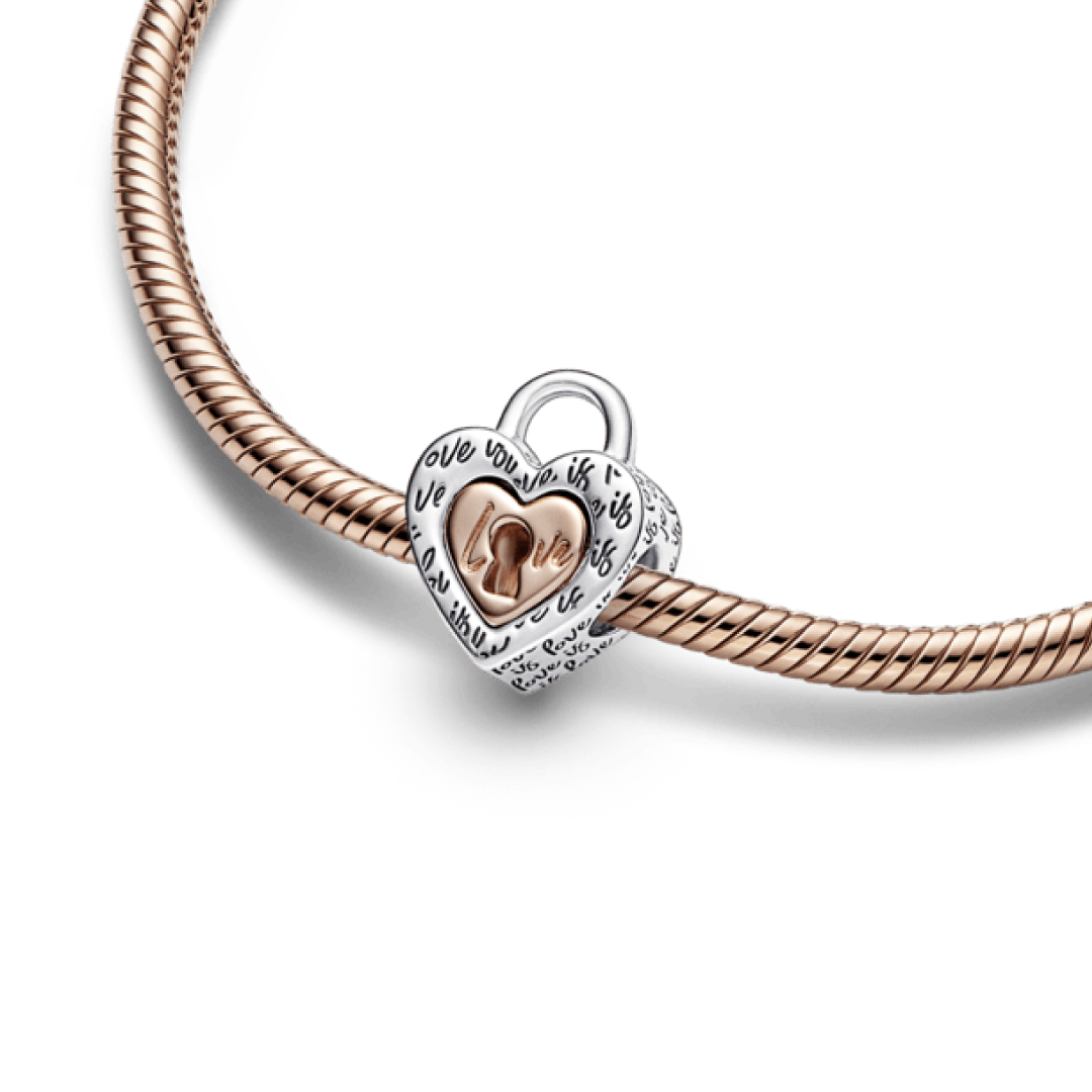 Cadeado em forma de coração Charm