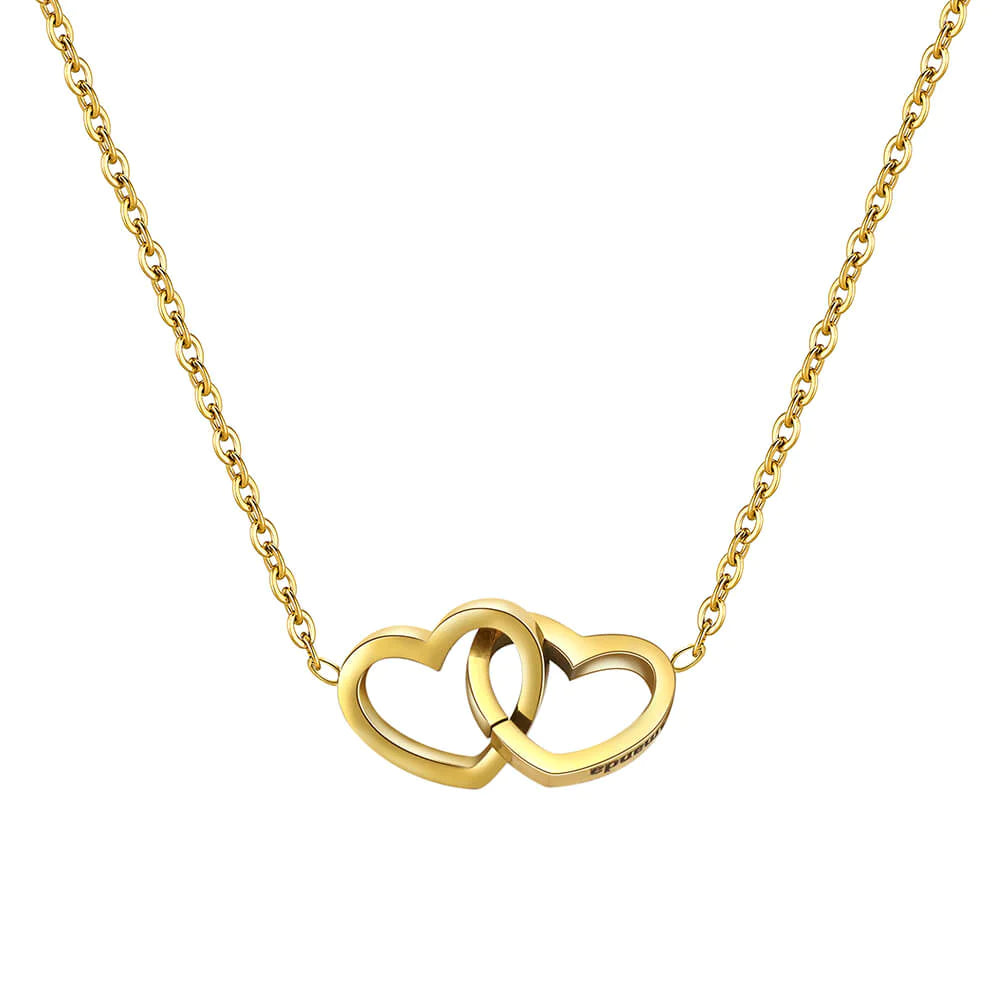 Colar de Corações Gravados.