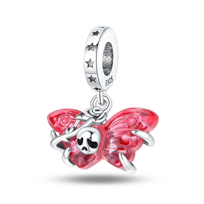 Crânio de borboleta do Halloween Charm