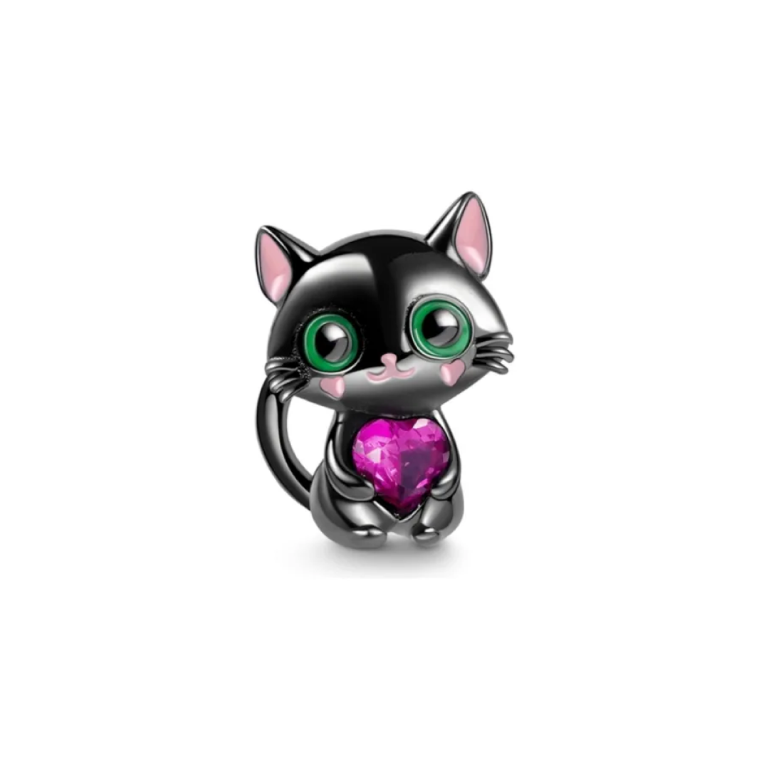 Gato Preto Zircônia Charm