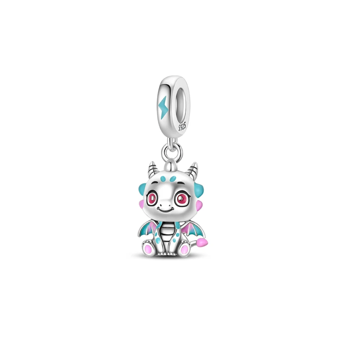 Dragão de Fogo Branco Charm