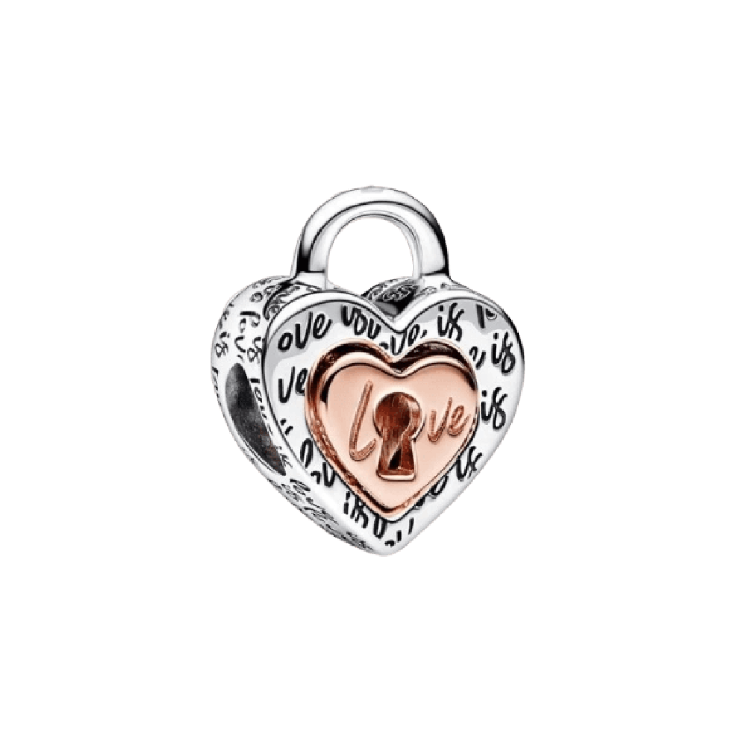 Cadeado em forma de coração Charm