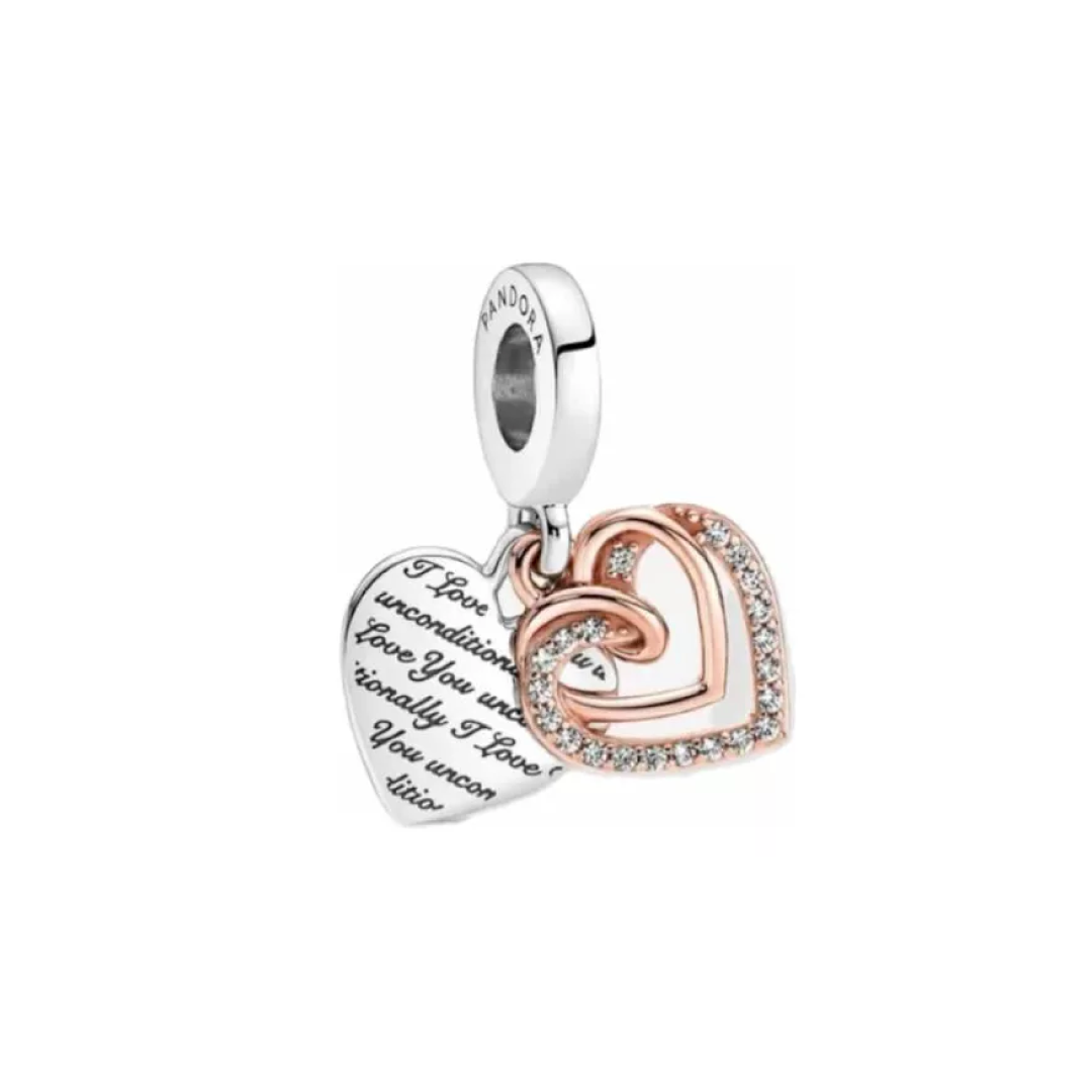 Coração Duplo Rosa Charm