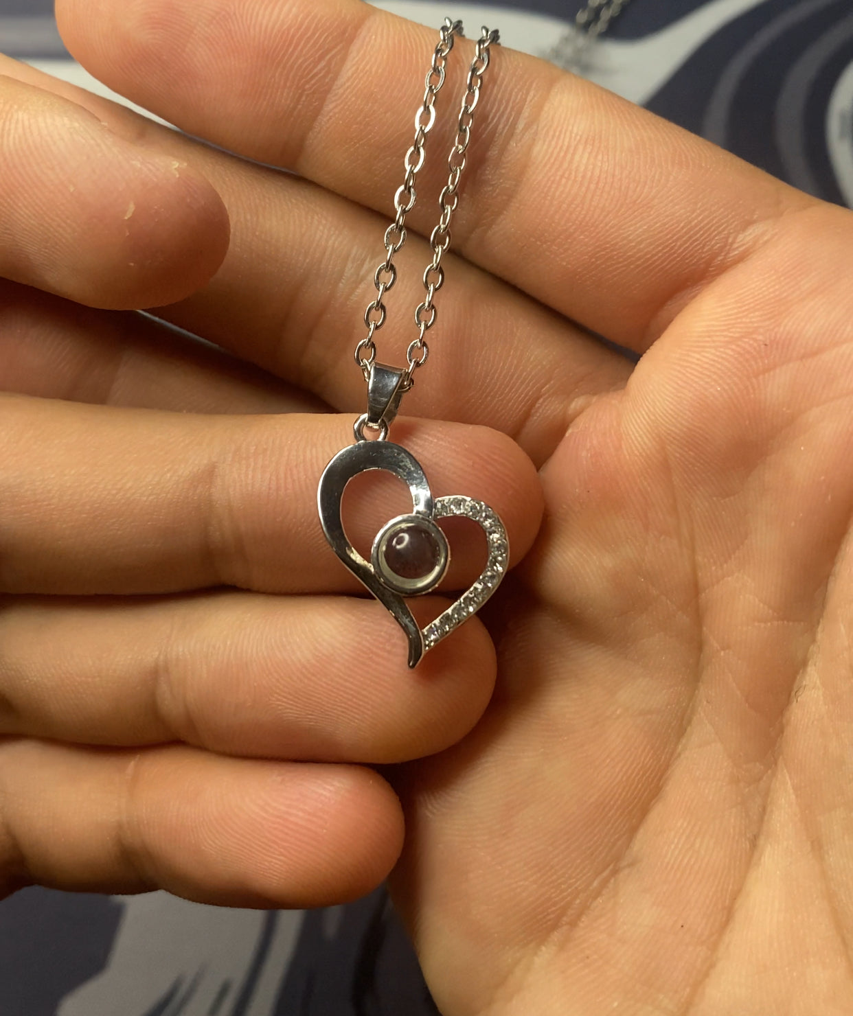 Colar Safira - Foto Personalizável