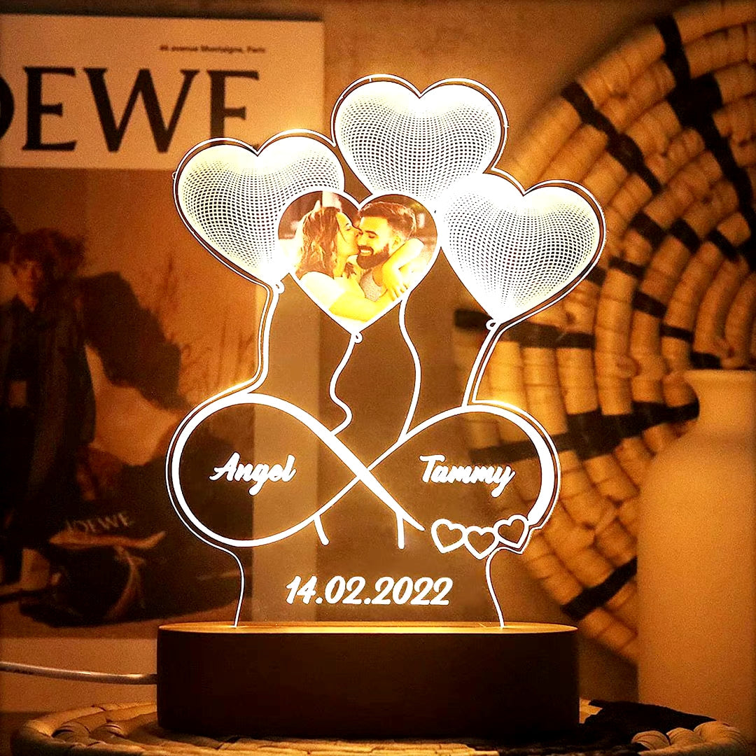 Luminária personalizada 3D - Para o meu amor