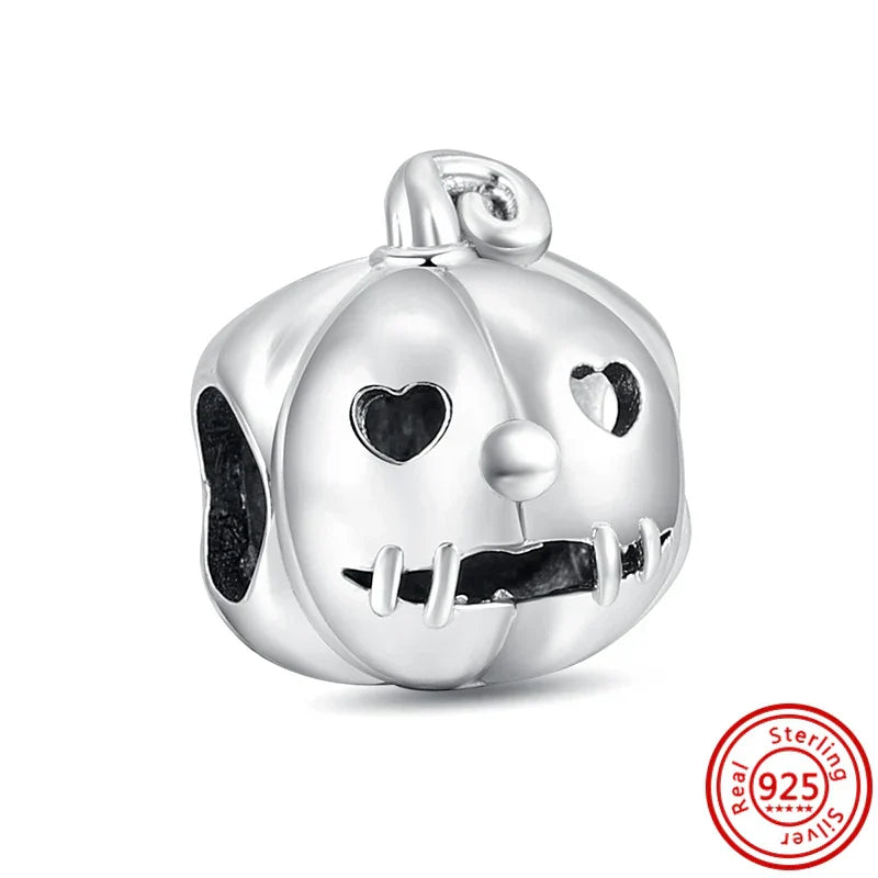Calabaza plateada de Halloween Charm
