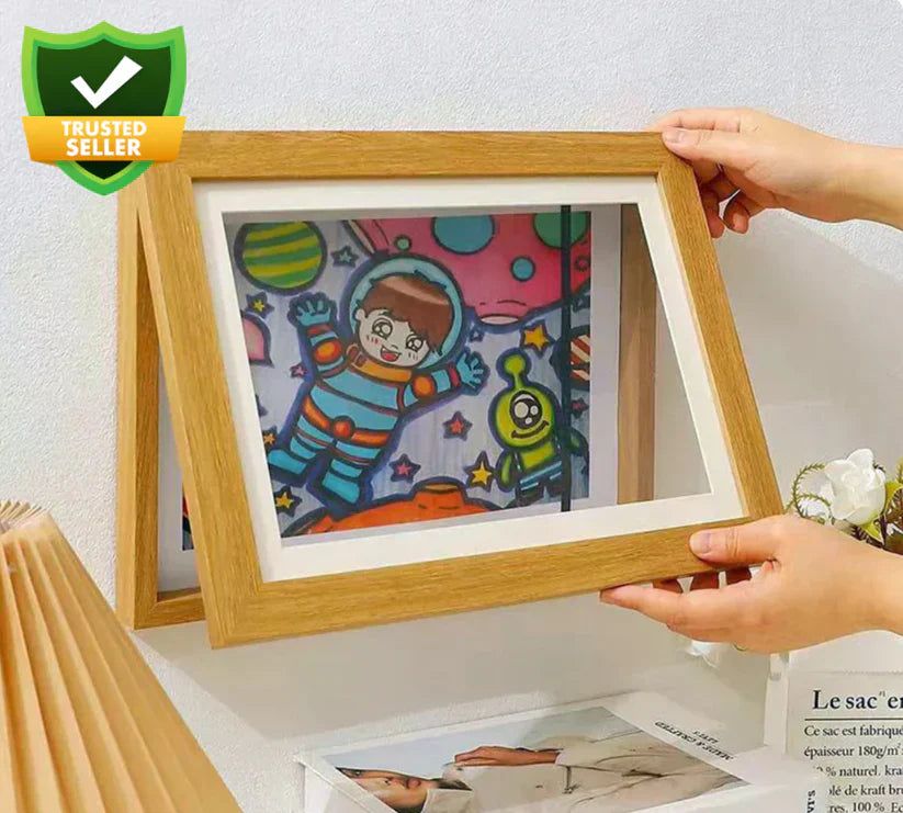 FrameArt™ - Porta-Retrato Magnético para Obras de Arte Infantis