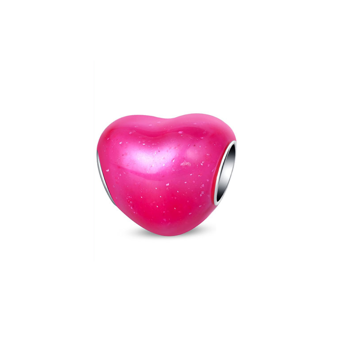 Coração rosa Charm