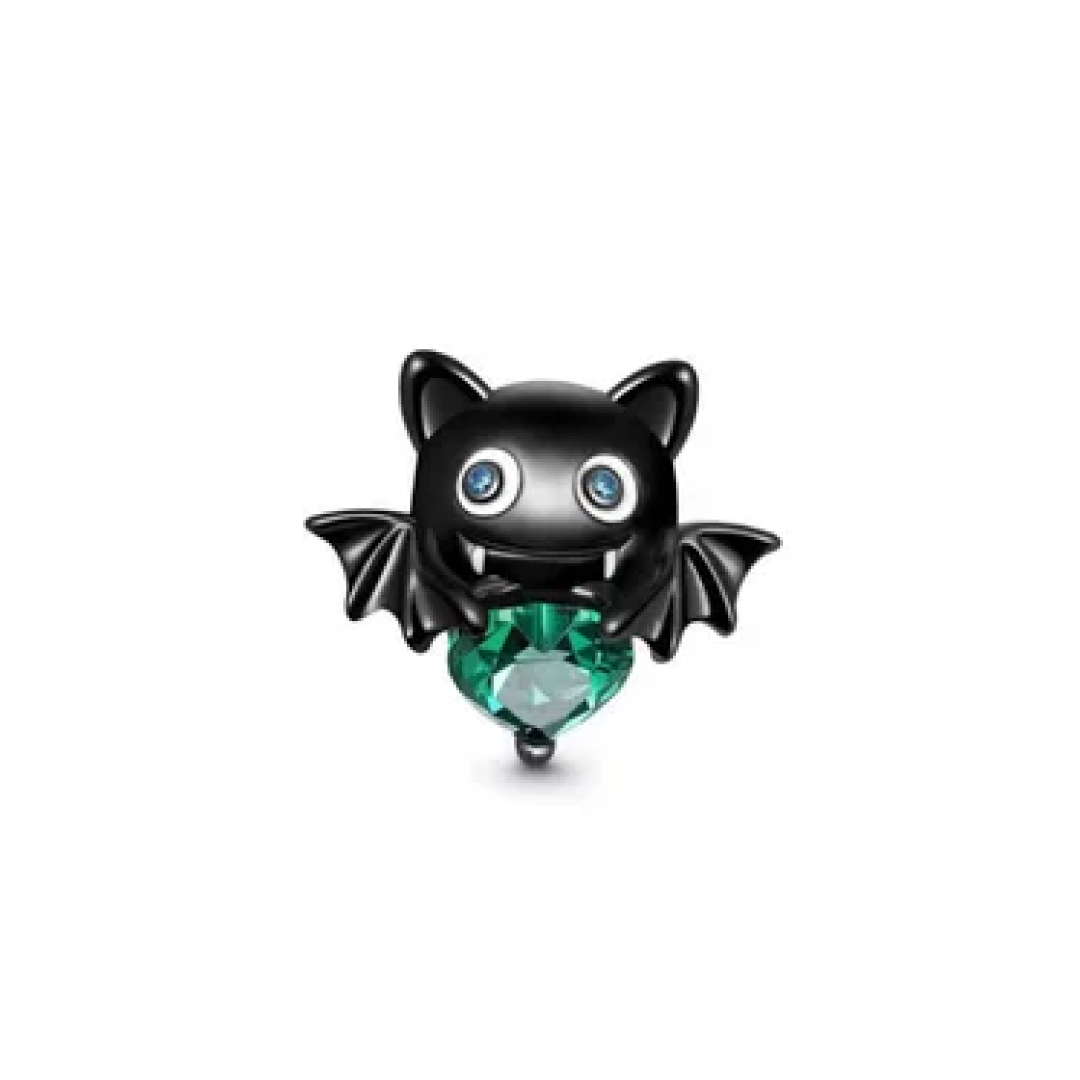 Morcego preto com zircônia Charm