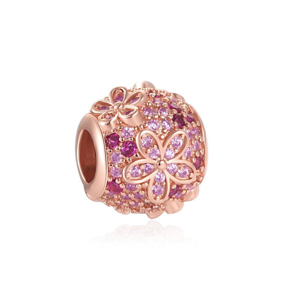 Bola de flores em ouro rosa Charm
