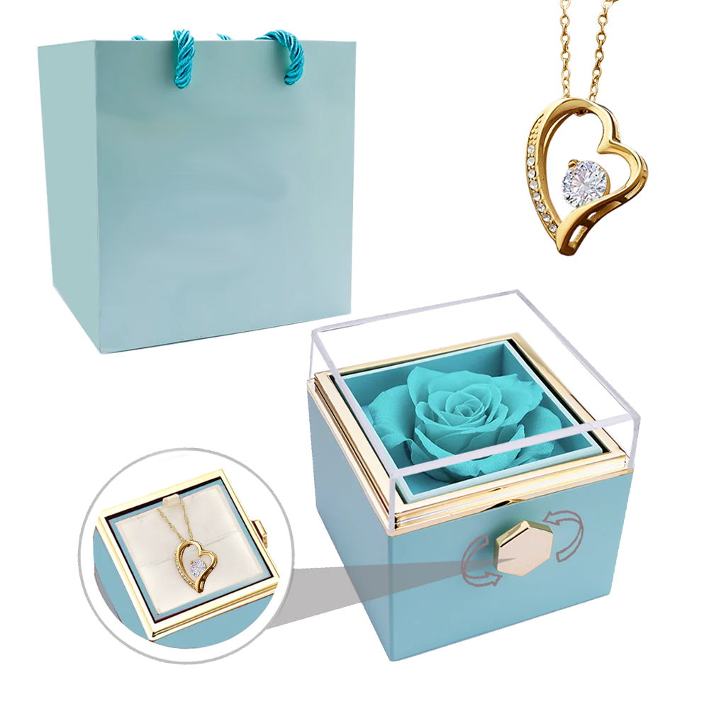 COLAR E ROSA REAL - Prenda especial para o Dia da Mãe💖