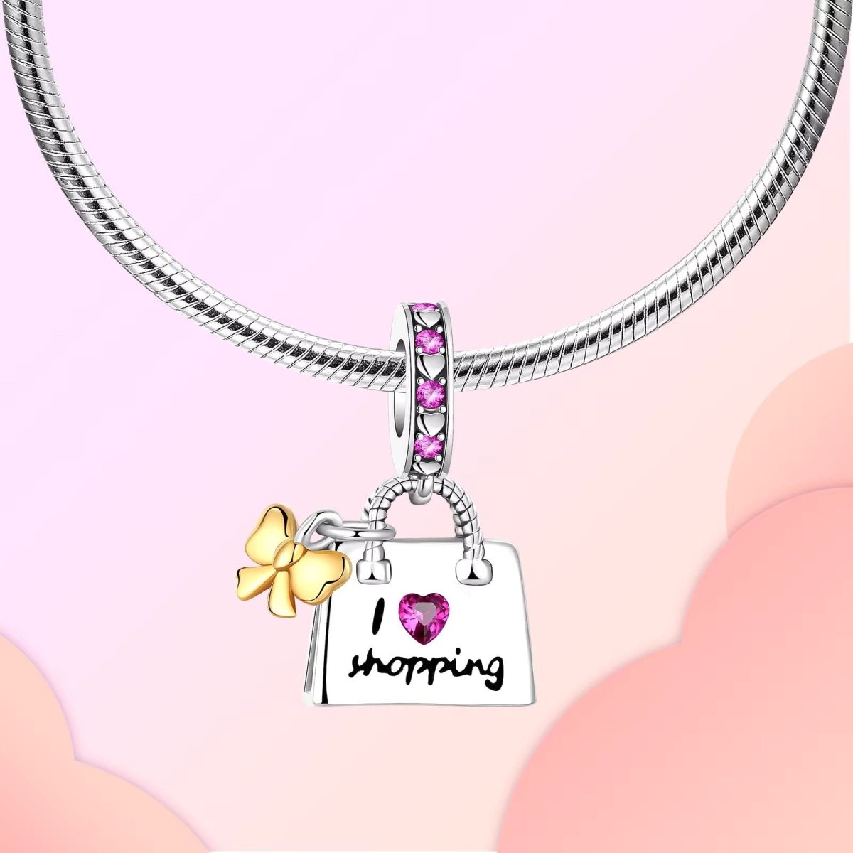 Eu adoro fazer compras Dangle Charm
