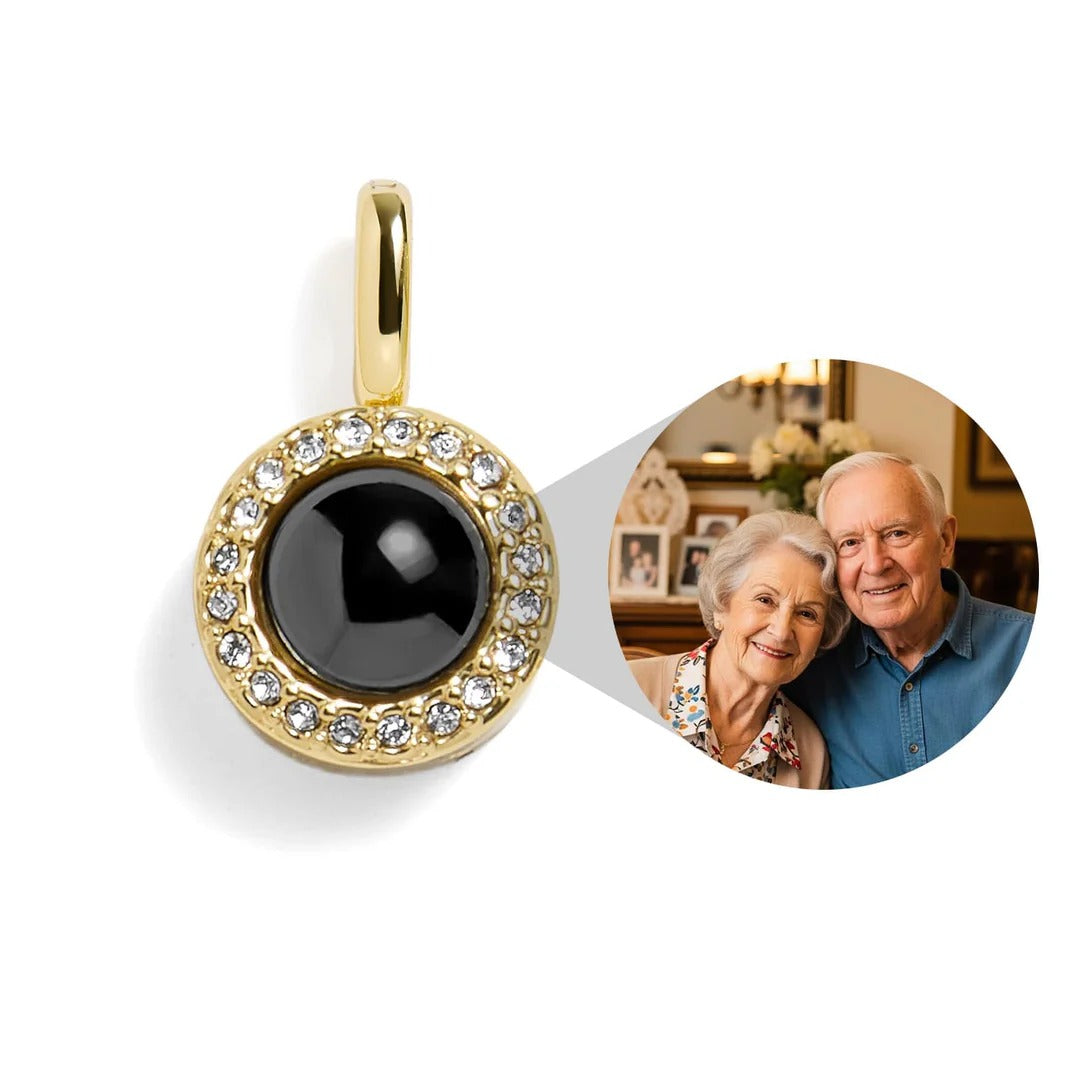 Foto personalizada com círculo pavé Charm