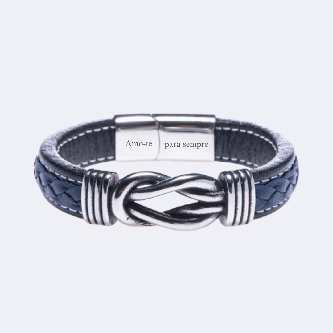 Para o Meu Filho - Amo-te Para Sempre - Pulseira infinita com caixa e cartão de dedicatória